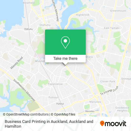 Business Card Printing in Auckland map