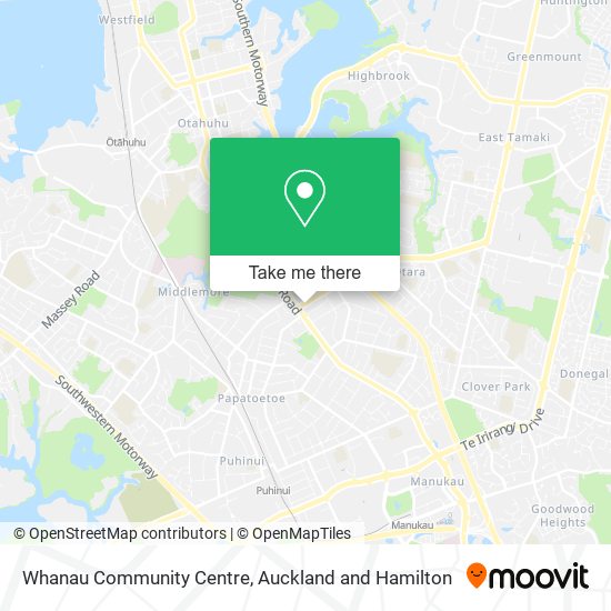 Whanau Community Centre map