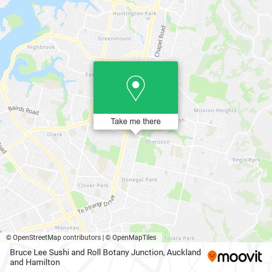 Bruce Lee Sushi and Roll Botany Junction map