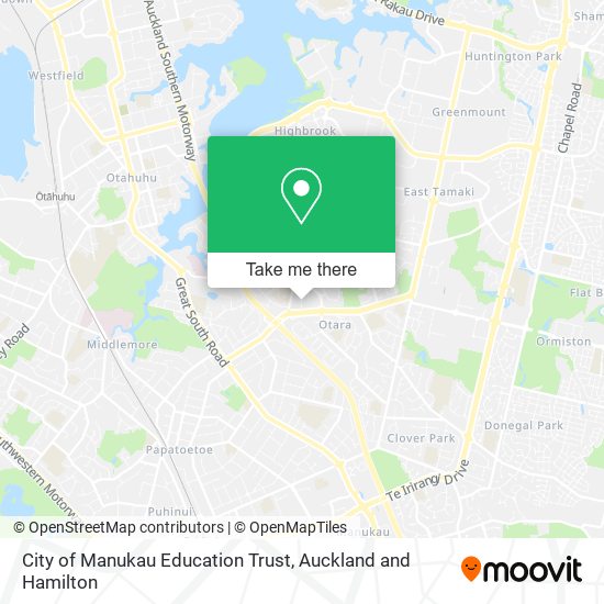 City of Manukau Education Trust map