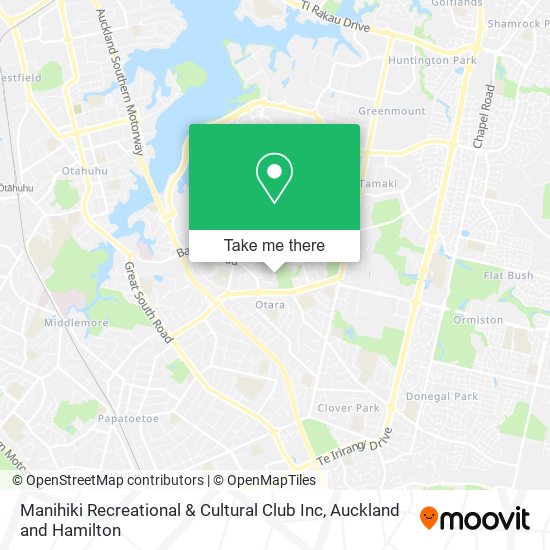 Manihiki Recreational & Cultural Club Inc map