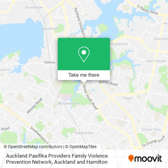 Auckland Pasifika Providers Family Violence Prevention Network map