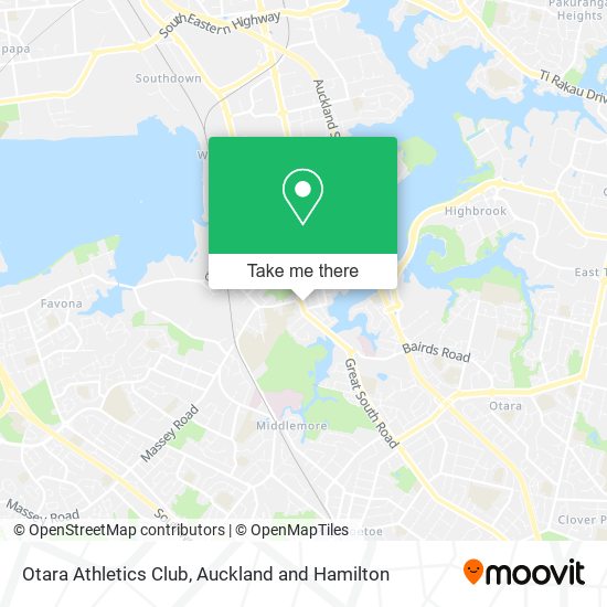 Otara Athletics Club map