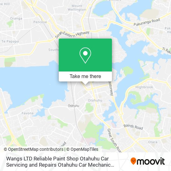 Wangs LTD Reliable Paint Shop Otahuhu Car Servicing and Repairs Otahuhu Car Mechanic Otahuhu Panel地图