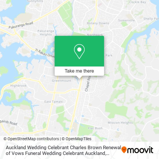 Auckland Wedding Celebrant Charles Brown Renewal of Vows Funeral Wedding Celebrant Auckland地图