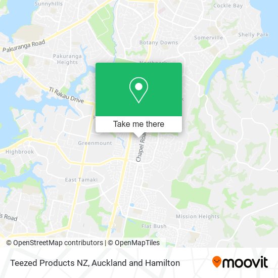 Teezed Products NZ map