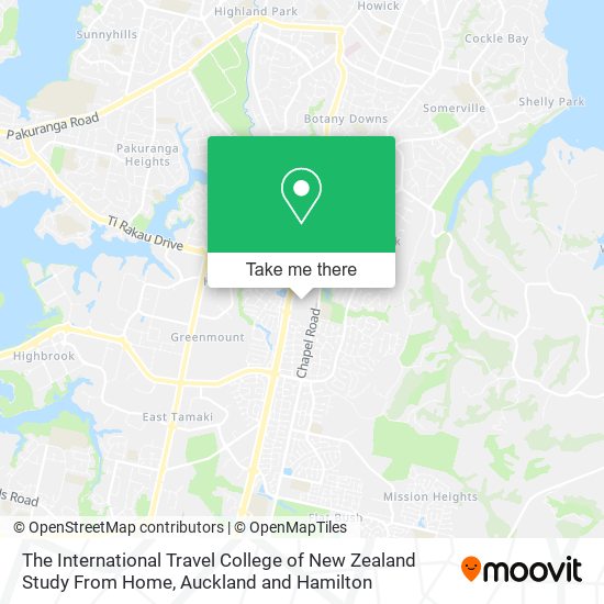 The International Travel College of New Zealand Study From Home地图