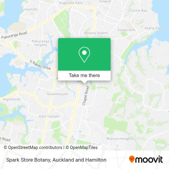 Spark Store Botany map