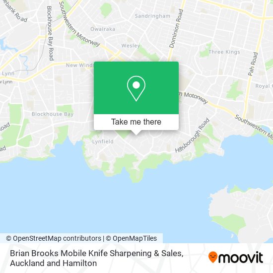 Brian Brooks Mobile Knife Sharpening & Sales map