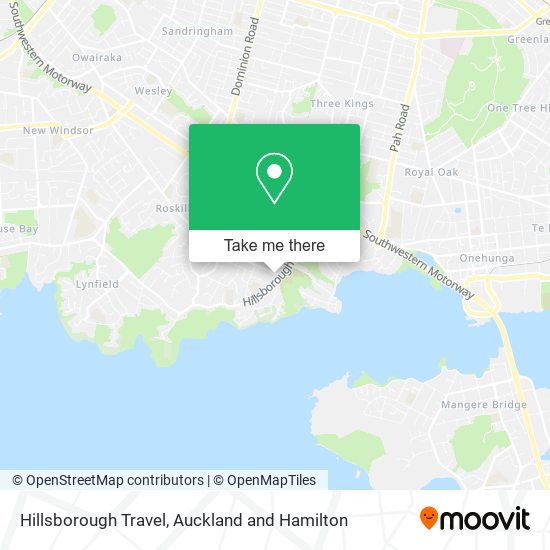 Hillsborough Travel map