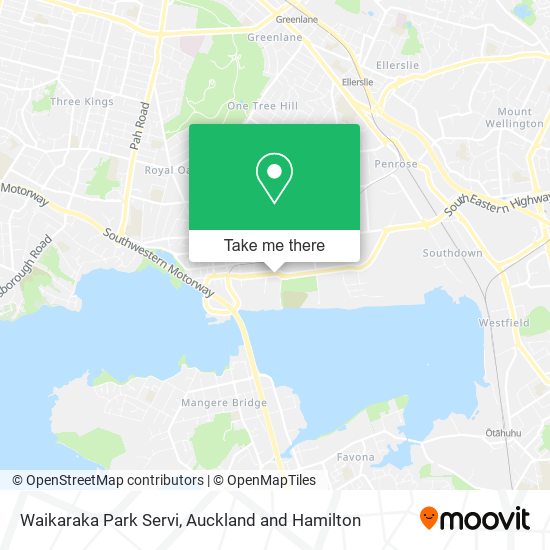 Waikaraka Park Servi map