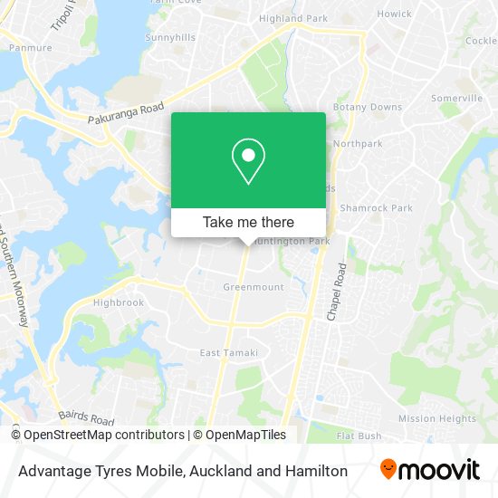 Advantage Tyres Mobile map