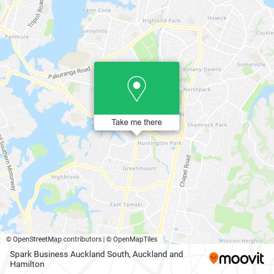 Spark Business Auckland South map