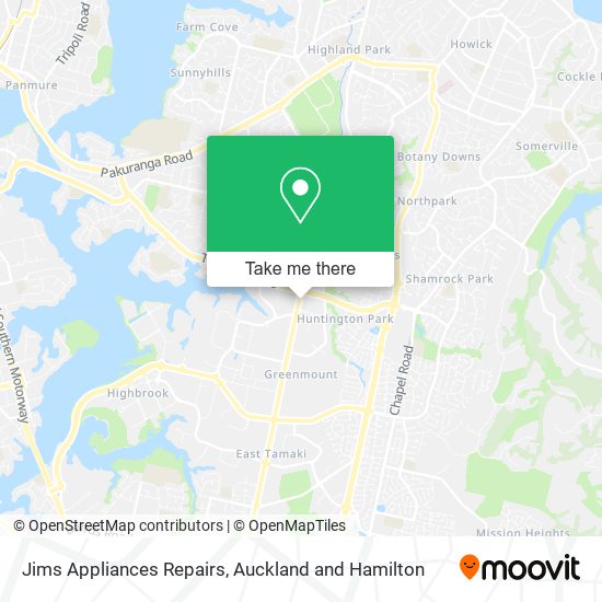 Jims Appliances Repairs map