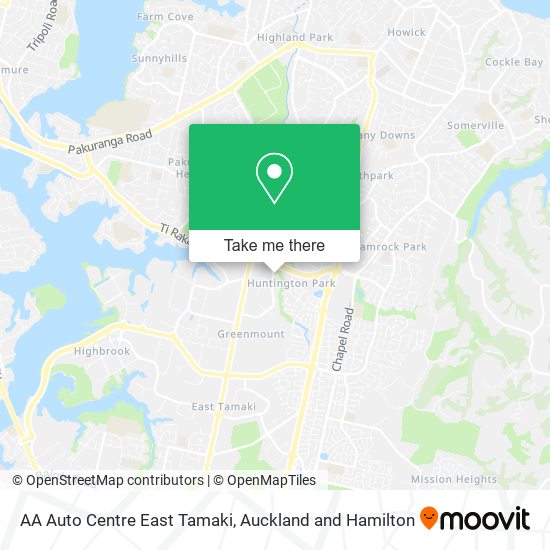 AA Auto Centre East Tamaki map