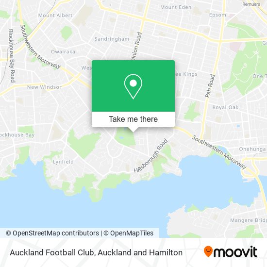 Auckland Football Club map