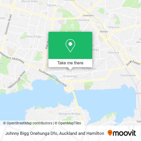 Johnny Bigg Onehunga Dfo map