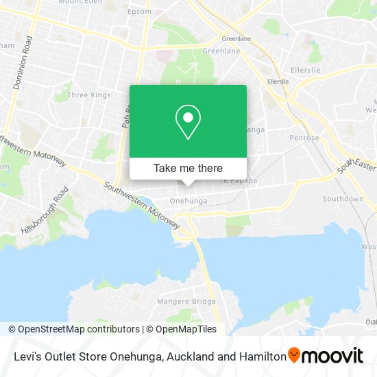 Levi's Outlet Store Onehunga map