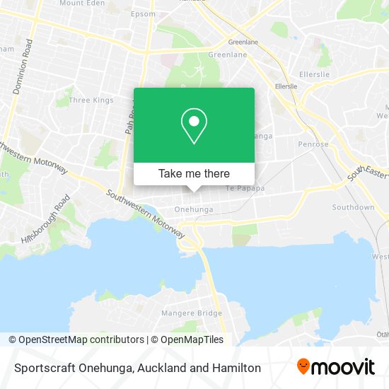 Sportscraft Onehunga map