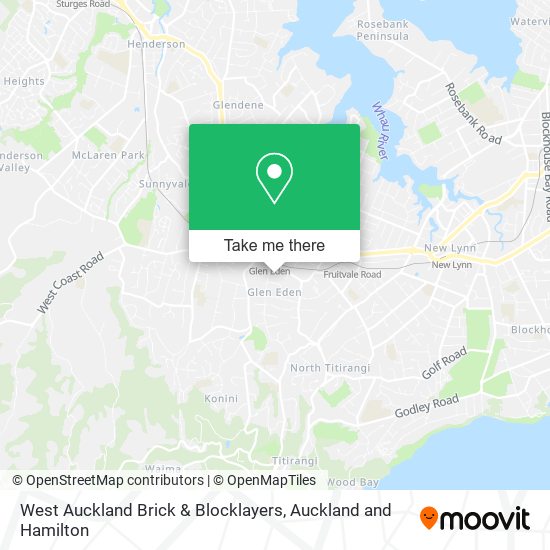 West Auckland Brick & Blocklayers map