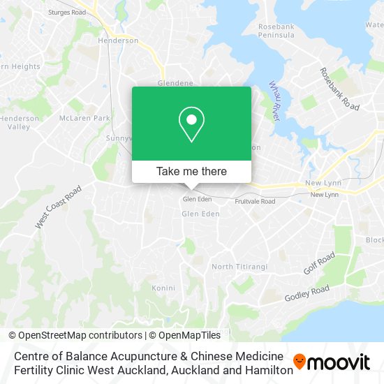 Centre of Balance Acupuncture & Chinese Medicine Fertility Clinic West Auckland map