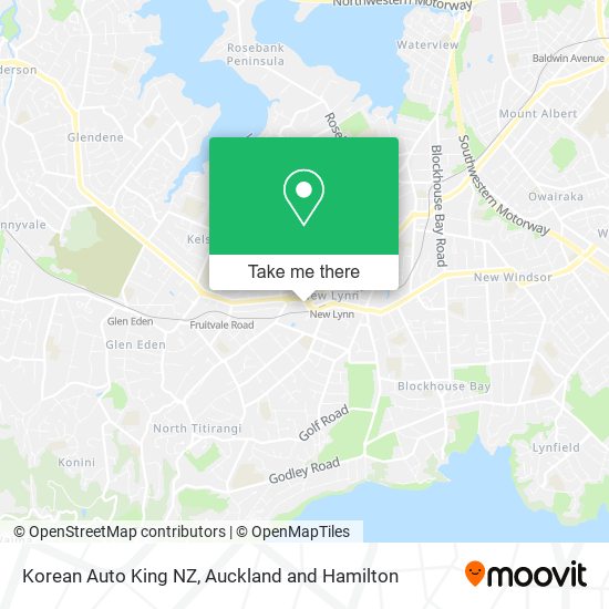 Korean Auto King NZ map