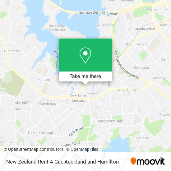 New Zealand Rent A Car map