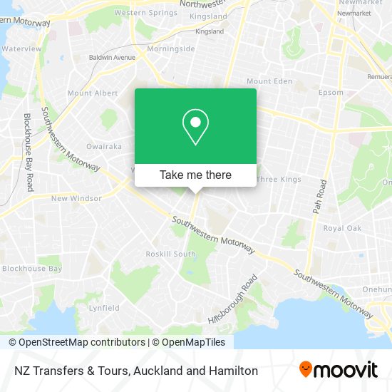NZ Transfers & Tours map