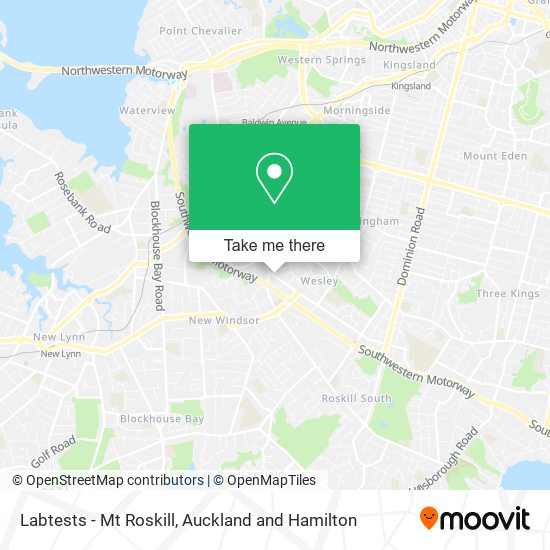 Labtests - Mt Roskill map