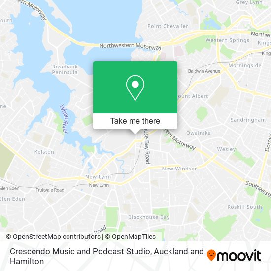 Crescendo Music and Podcast Studio map