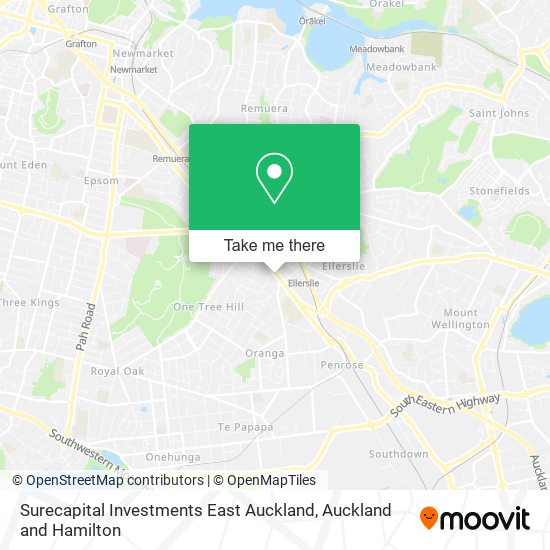 Surecapital Investments East Auckland map