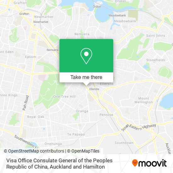 Visa Office Consulate General of the Peoples Republic of China map
