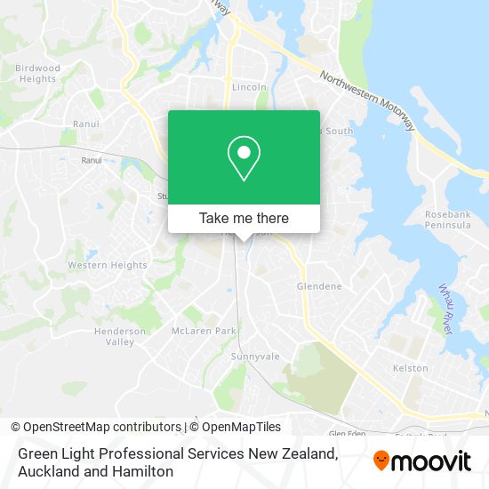 Green Light Professional Services New Zealand map