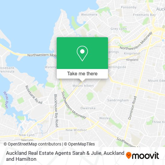 Auckland Real Estate Agents Sarah & Julie map