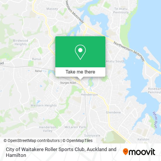 City of Waitakere Roller Sports Club map