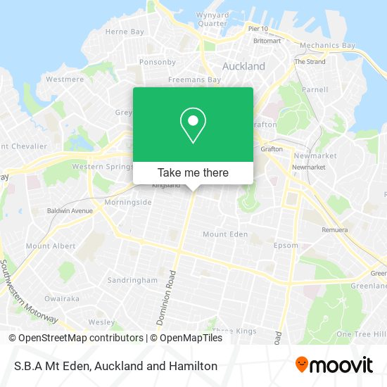 S.B.A Mt Eden map