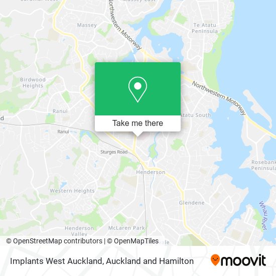 Implants West Auckland map