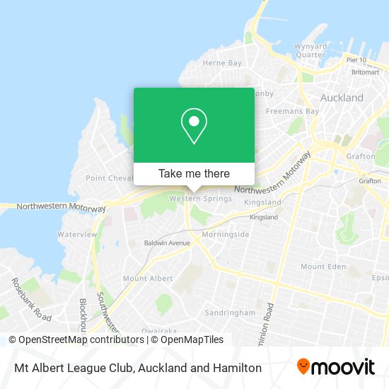 Mt Albert League Club map