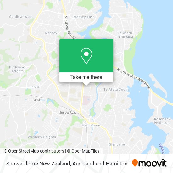 Showerdome New Zealand map