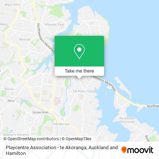 Playcentre Association - te Akoranga map