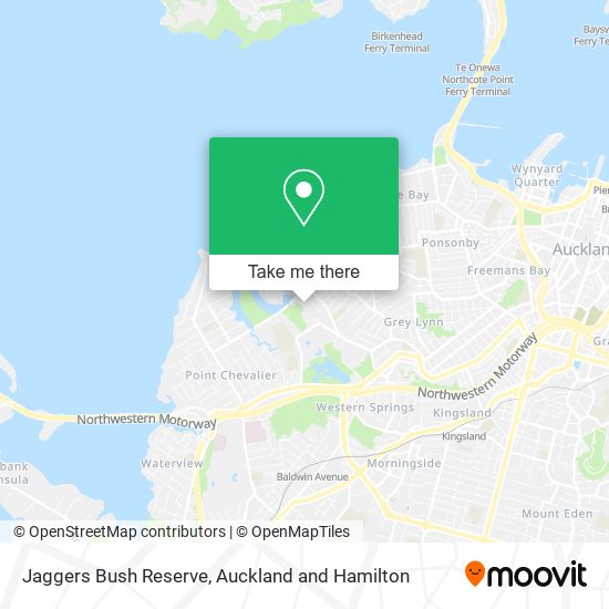 Jaggers Bush Reserve map