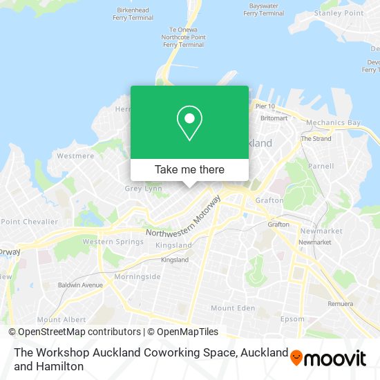 The Workshop Auckland Coworking Space map