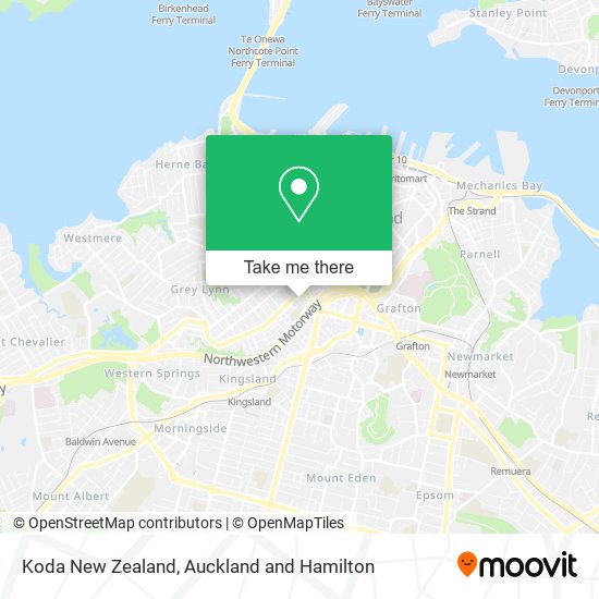 Koda New Zealand map