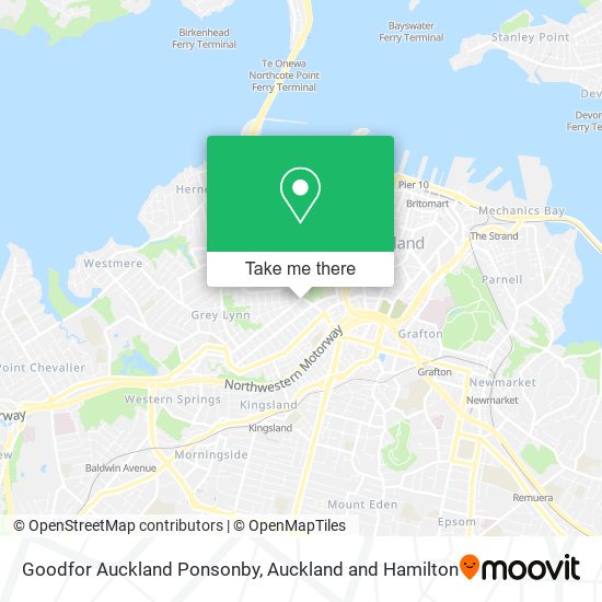 Goodfor Auckland Ponsonby map