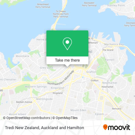 Tredi New Zealand map