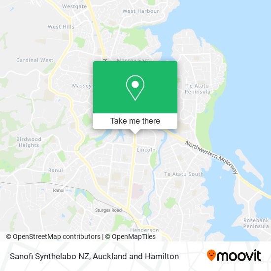 Sanofi Synthelabo NZ map