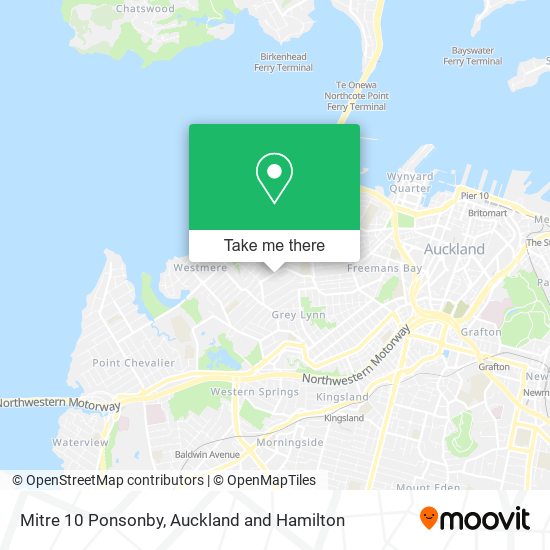 Mitre 10 Ponsonby地图