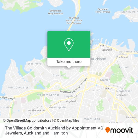 The Village Goldsmith Auckland by Appointment VG Jewelers map