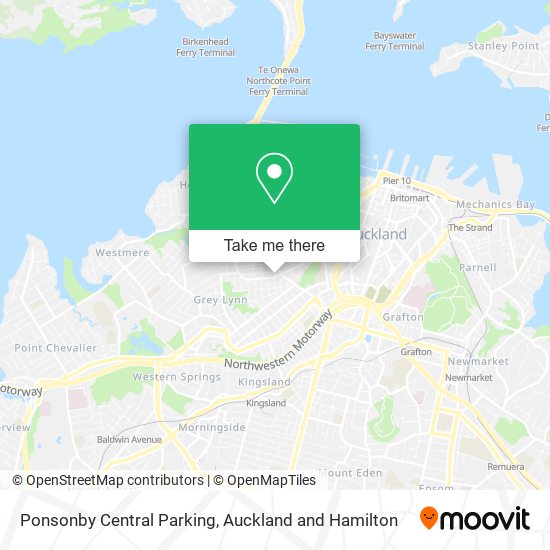 Ponsonby Central Parking map