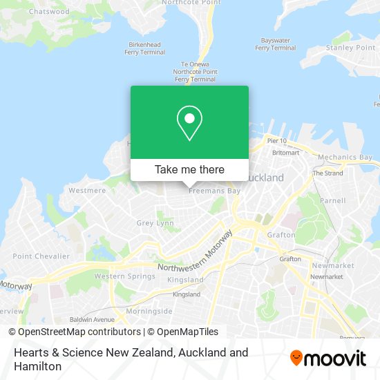 Hearts & Science New Zealand map